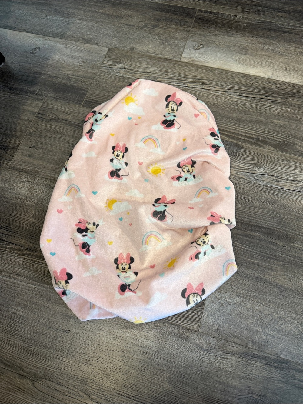 Disney‎ Pink Minnie Mouse Change Cover Blanket with Rainbows
